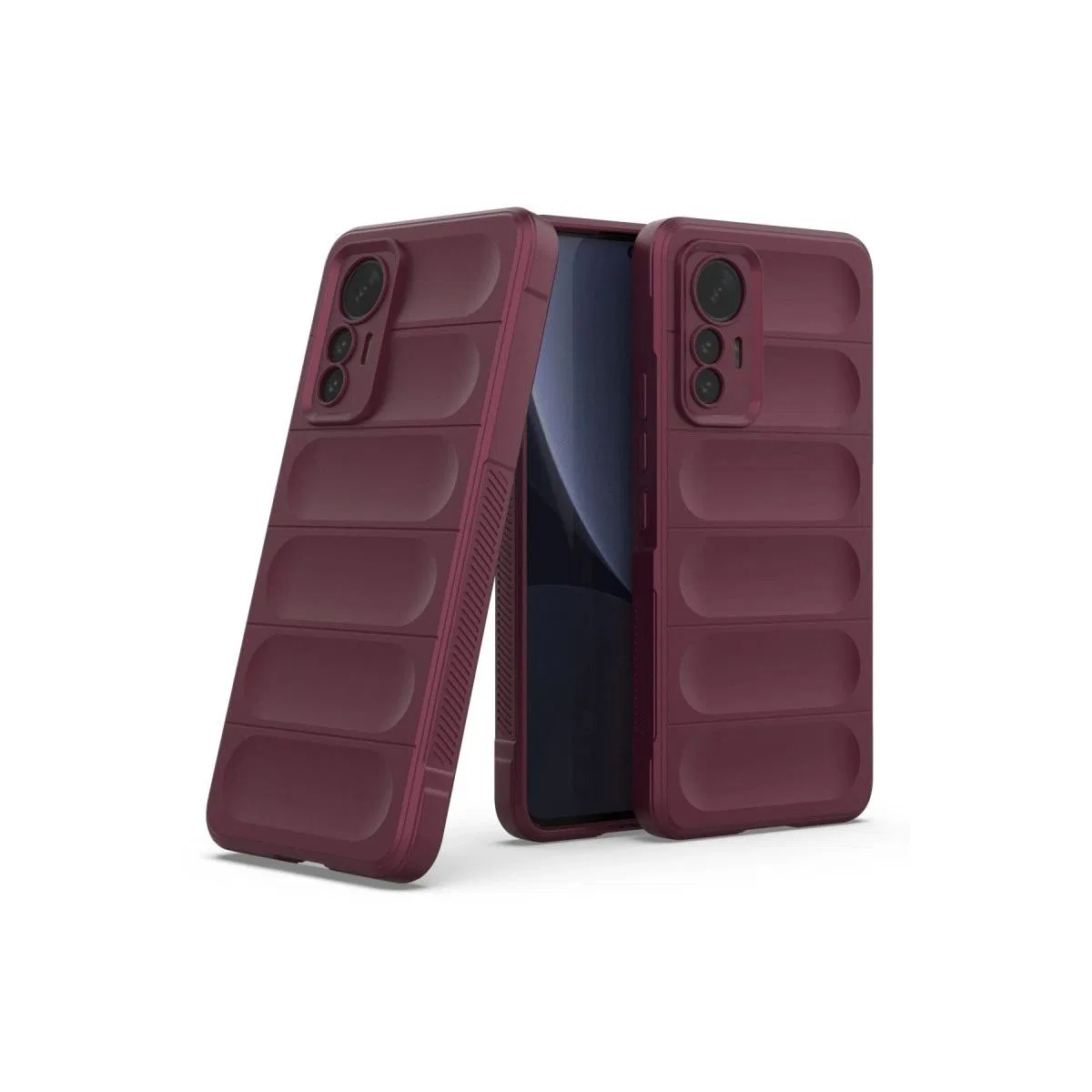 Xiaomi Mi 12 Lite Kılıf Optimum Silikon - Bordo görsel 2