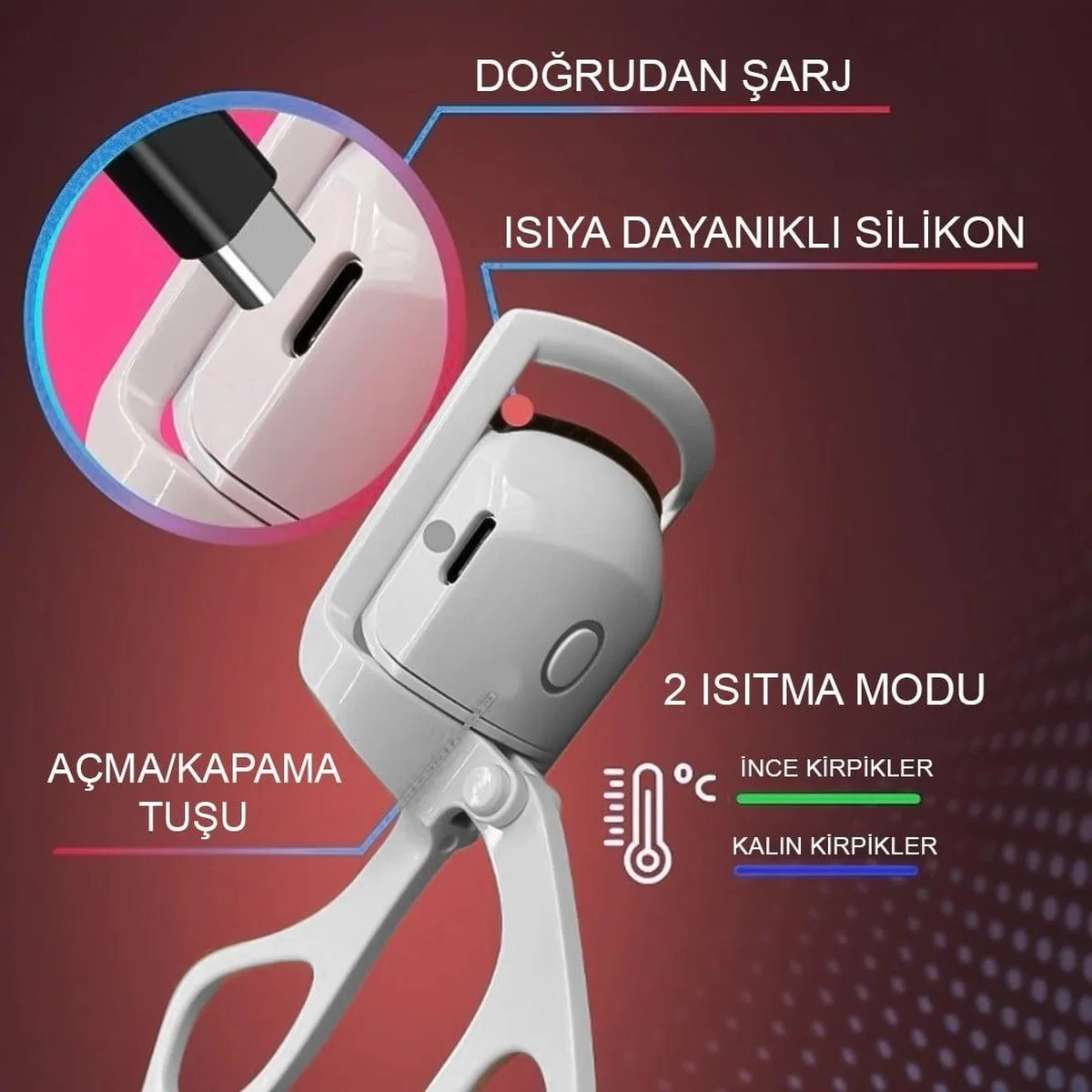 Elektronik Kirpik Kıvırıcı görsel 2