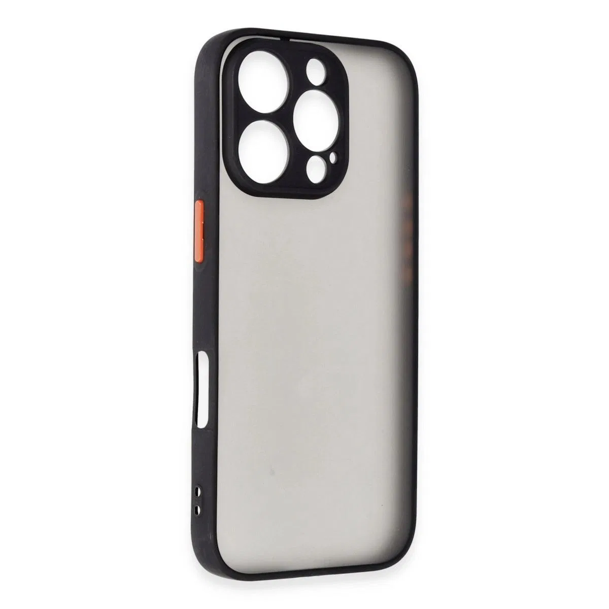 Apple İphone 16 Pro Max Kılıf Montreal Silikon Kapak - Siyah görsel 2