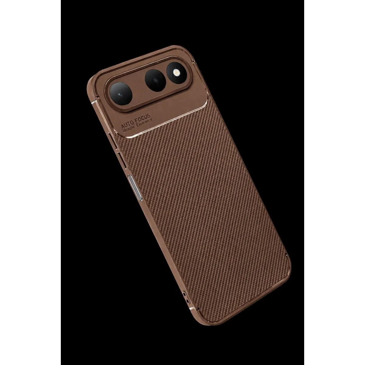 Newface Tecno Spark 50 5g Auto Focus Karbon Kapak - Kahverengi görsel 2