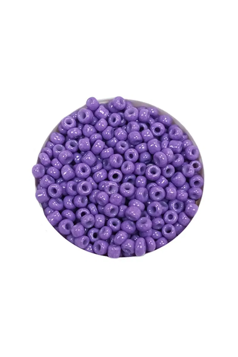 Dökme Cam Kum Boncuk (11/0) 2 mm - 20 Gram - Eflatun - BNC020 görsel 2