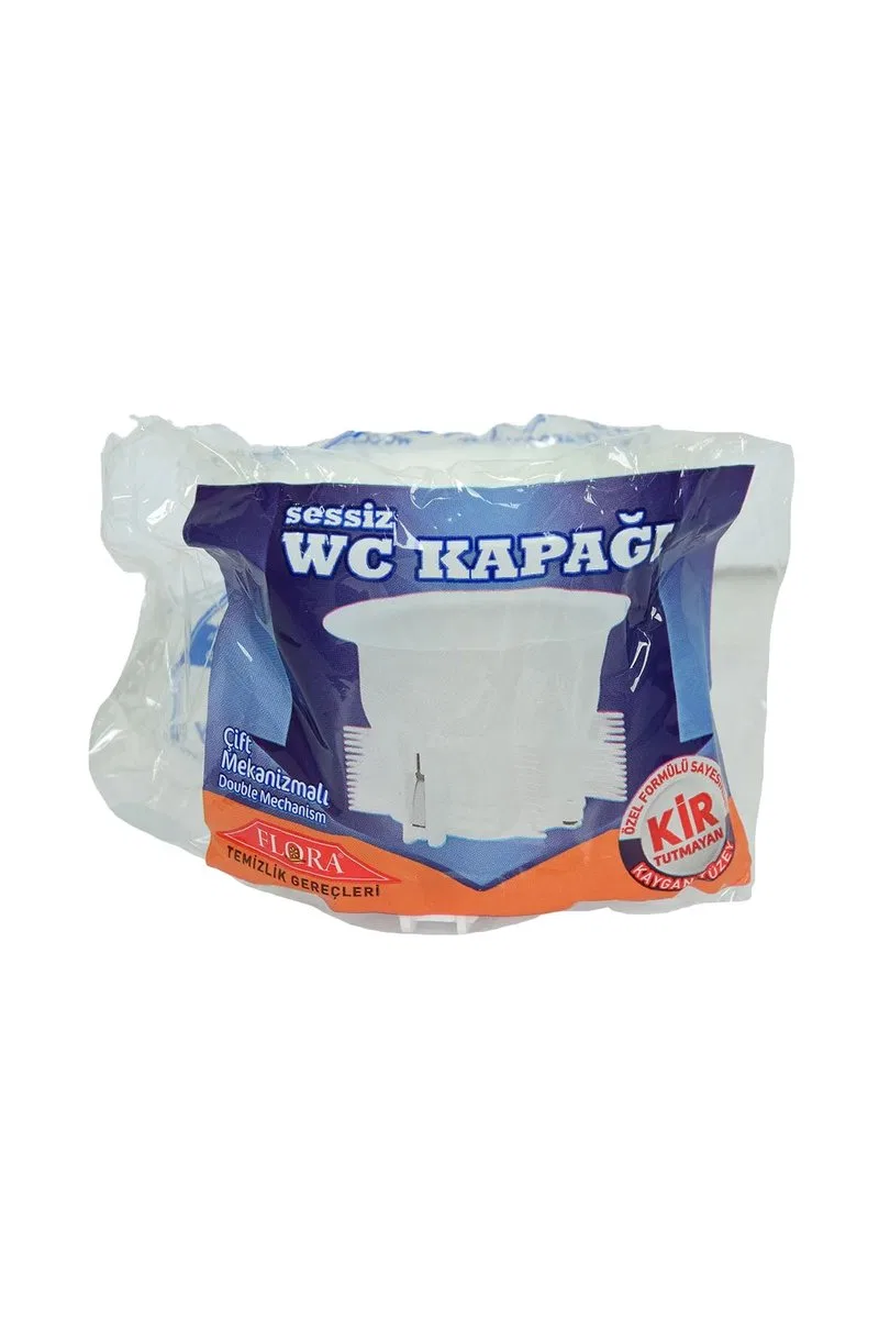 Sessiz Wc Kapağı Çift Mekanizmalı Kir Tutmayan Kaygan Yüzey Beyaz Renk görsel 3