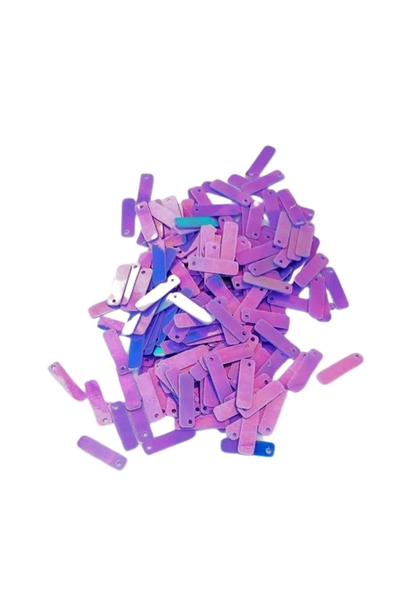 Mor 15 x 5 mm Dantel Oya Yazma Halhal Abiye Lazer Kesim Pul 600 adet / 24 gram görsel 3