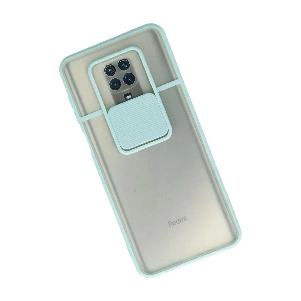 Xiaomi Redmi Note 9 Pro Kılıf Palm Buzlu Kamera Sürgülü Silikon - Turkuaz görsel 2