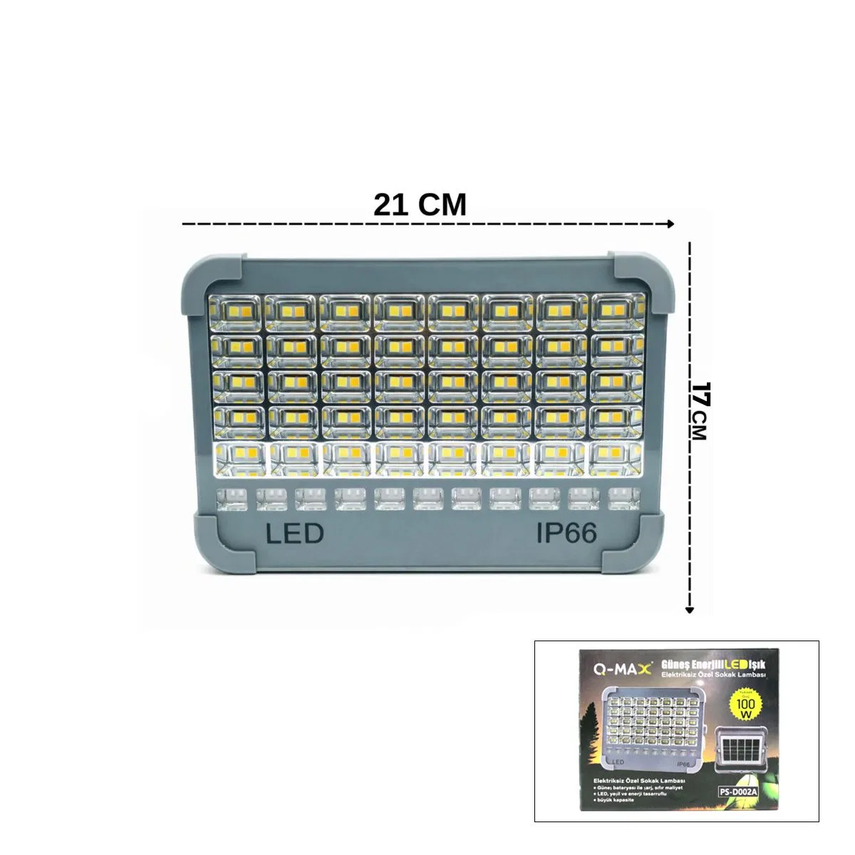Güneş Enerjili LED Projektör Powerbank IP66 – Kamp & Dış Mekan (Çakarlı) görsel 2