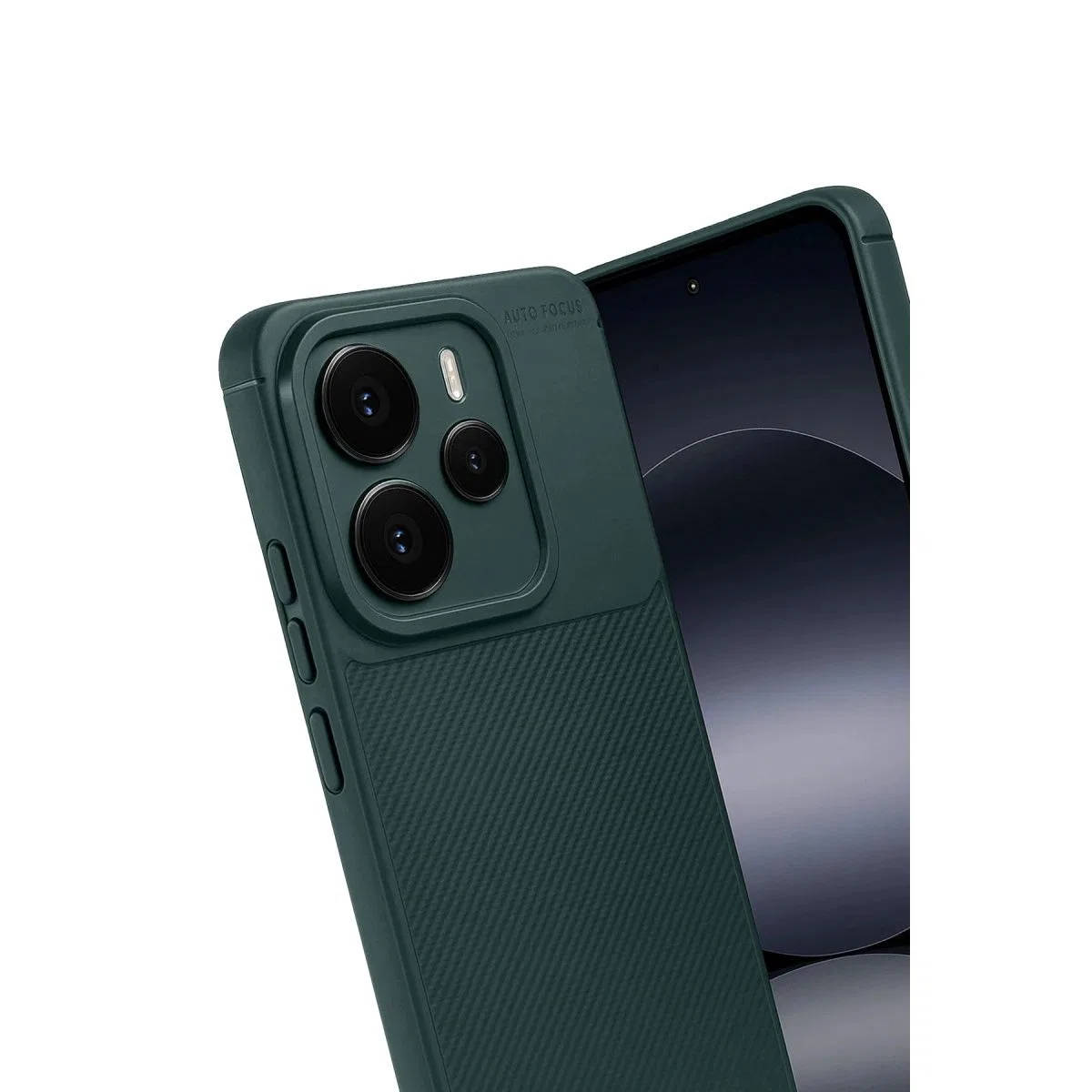 Xiaomi Note 14 5g Auto Focus Karbon Kapak - Koyu Yeşil görsel 2