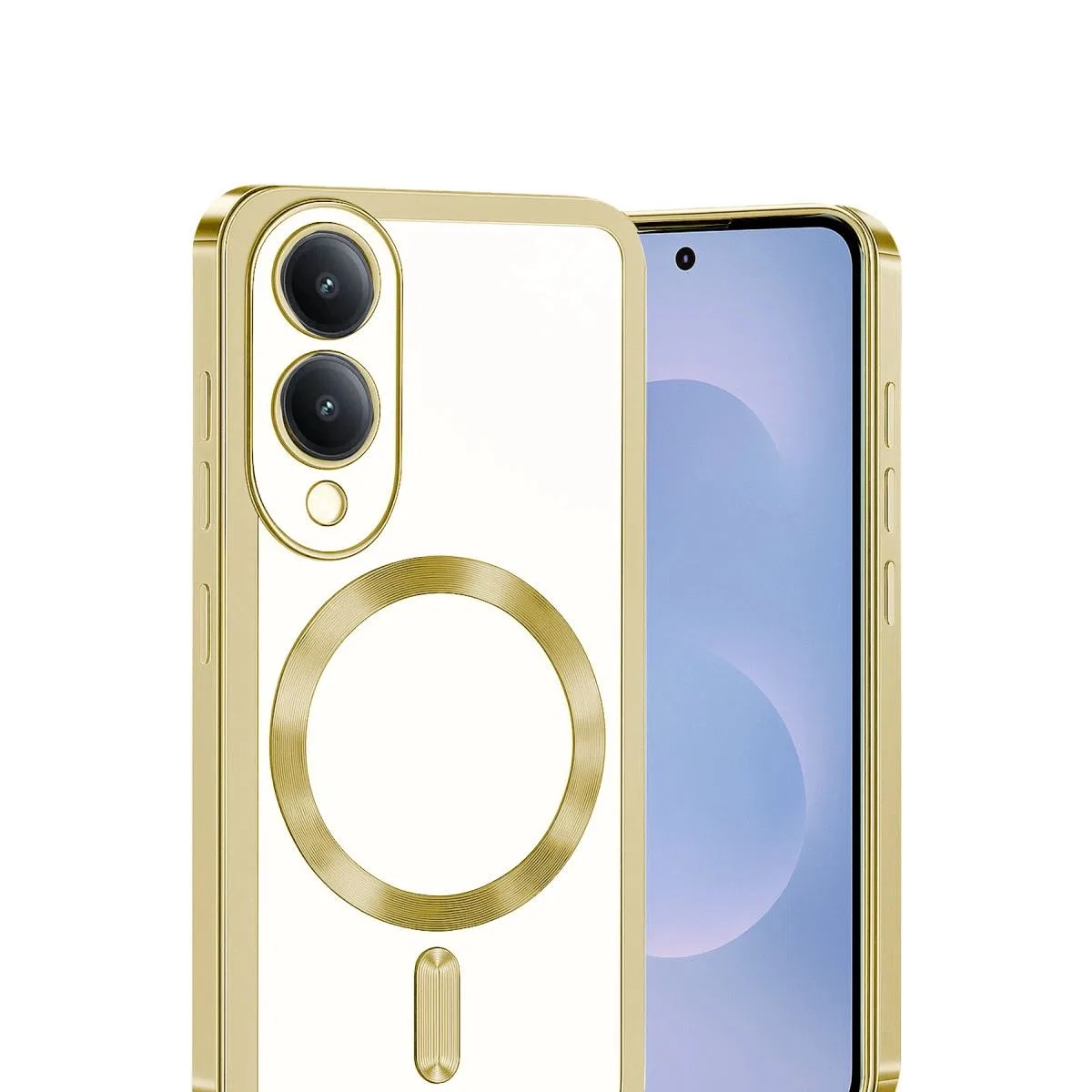 Samsung Galaxy S25 Edge Kross Magneticsafe Kapak - Gold görsel 2