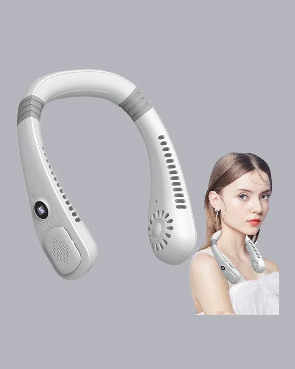 Taşınabilir Boyun Fanı Sessiz Çalışma ve USB Şarj Özellikli görsel 4