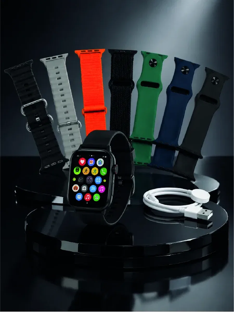 7'li Kordon Setli Akıllı Saat Bluetooth Görüşme Bildirim Destekli Çok Fonksiyonlu Smart Watch görsel 3