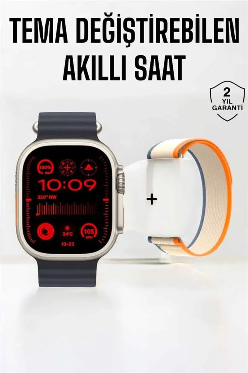 Akıllı Saat Yeni Nesil Sesli Asistan Uyku ve Sağlık Takibi Adımsayar görsel 2