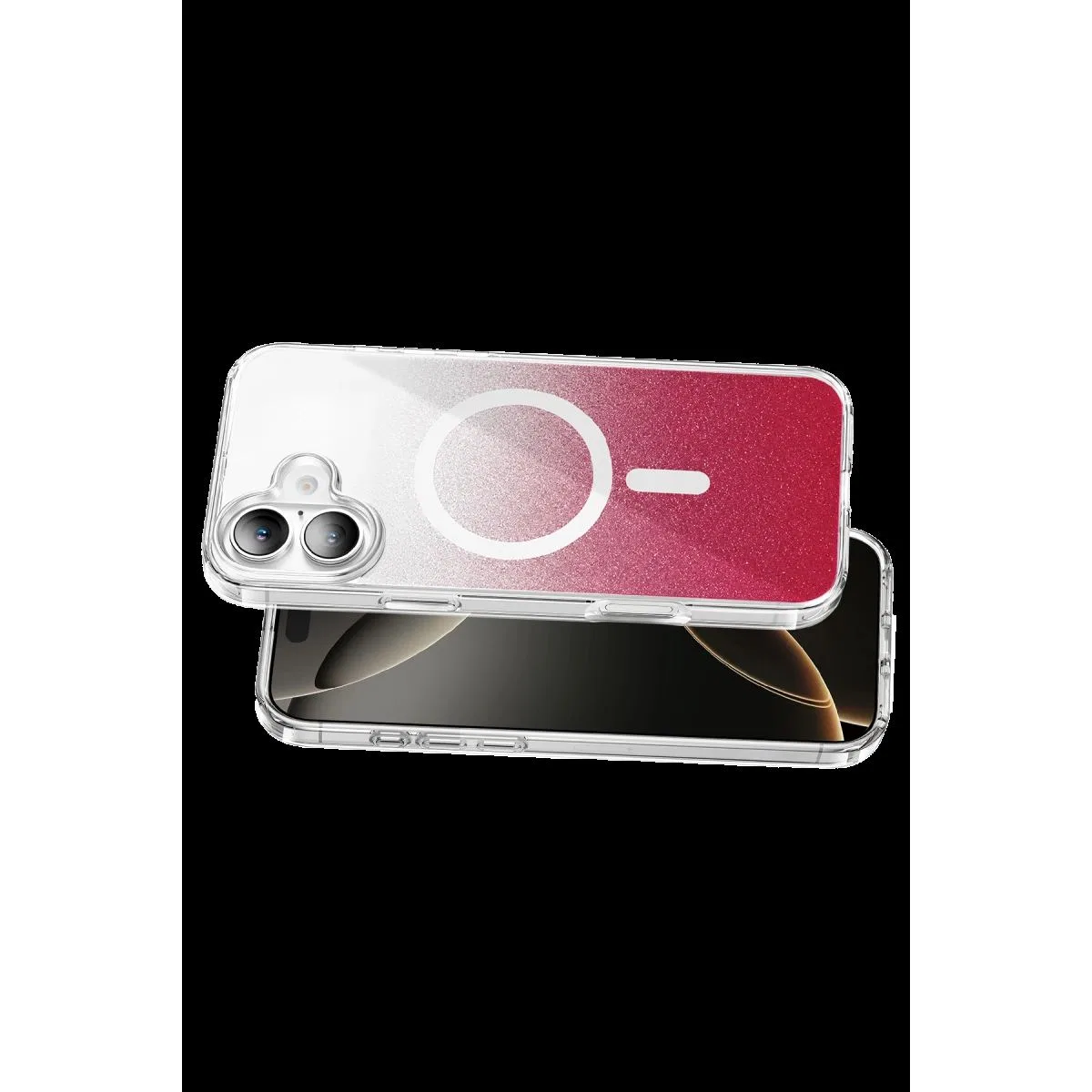 Onegif Apple İphone 16 Sora Simli Magsafe Kapak - Kırmızı görsel 3