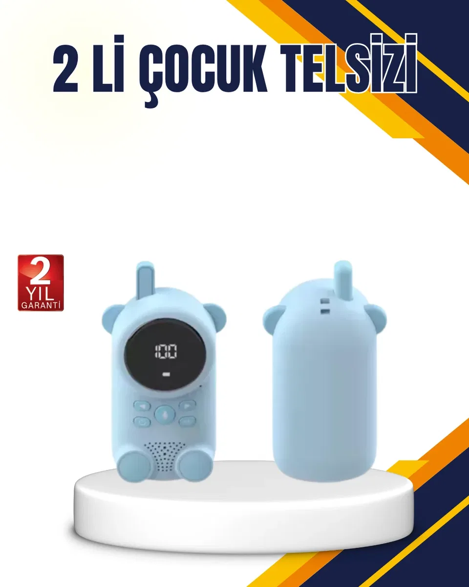 Çocuk ve Bebek Telsizi – 22 K, VOX Modu, USB Şarjlı, Renkli Ekran