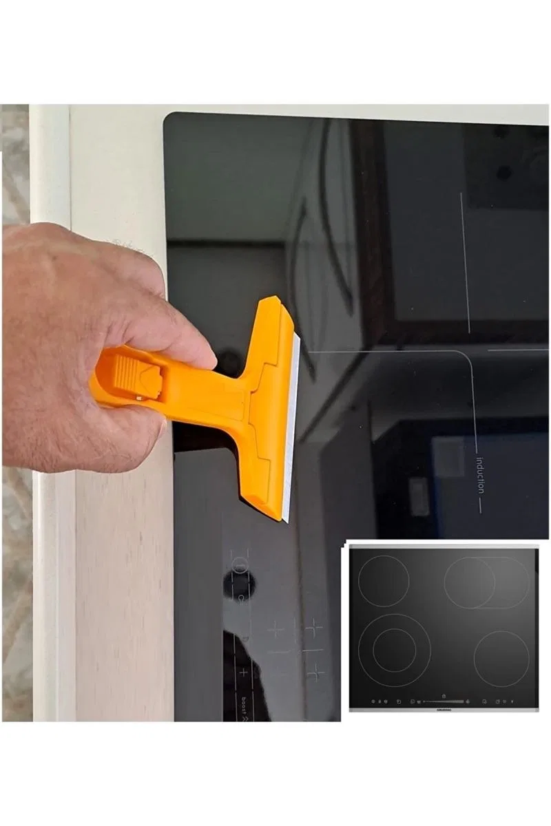 Çok Fonksiyonlu Profesyonel Cam Kazıma Bıçağı 2 Adet Yedek Bıçak Hediyeli görsel 3