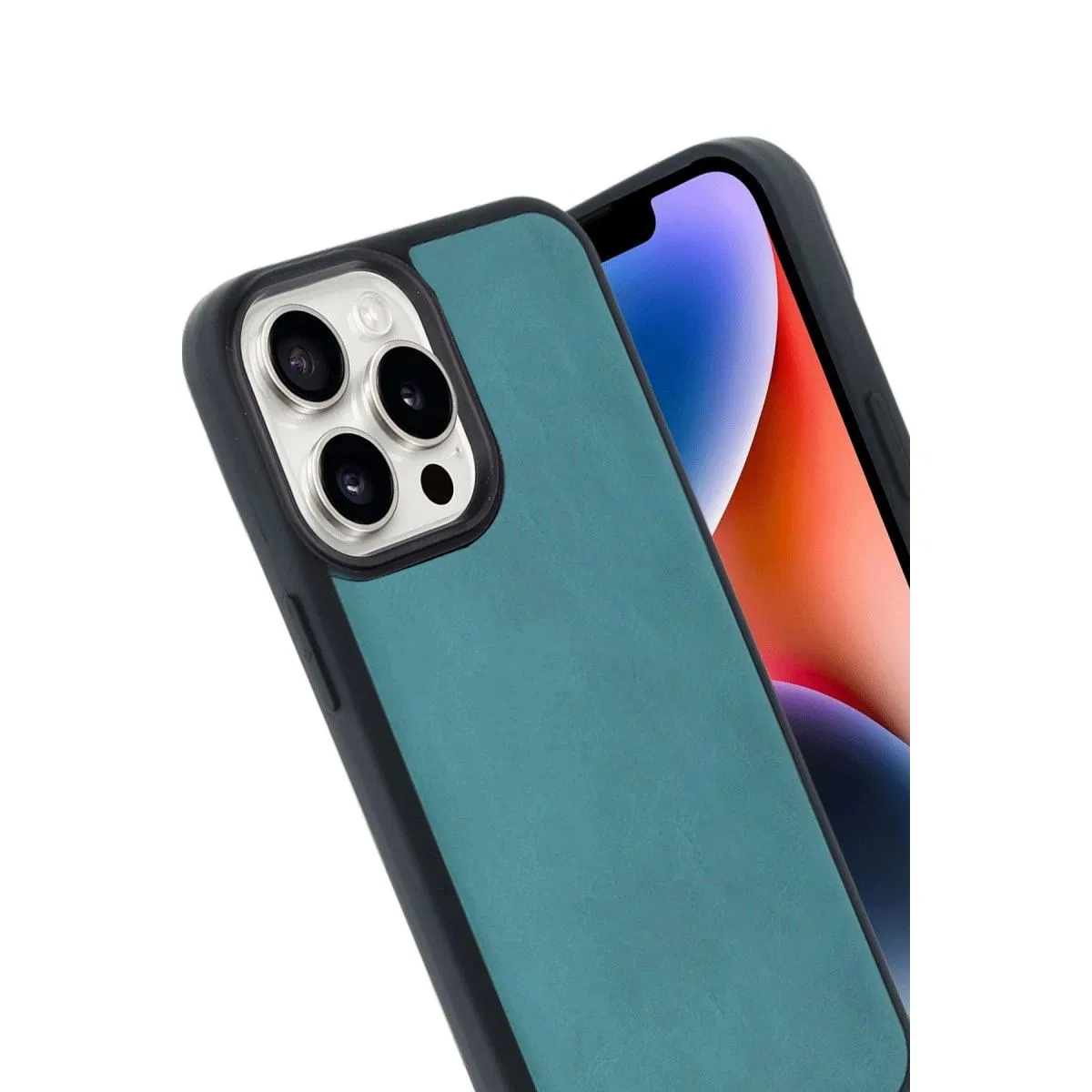 Apple İphone 14 Pro Max Kılıf Aras Deri Kapak - Açık Yeşil görsel 2