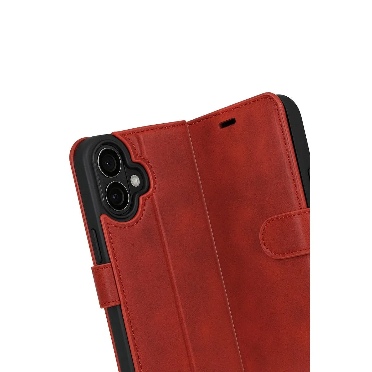 Apple İphone 17 Trend S Plus Kapaklı Kılıf - Kırmızı görsel 3