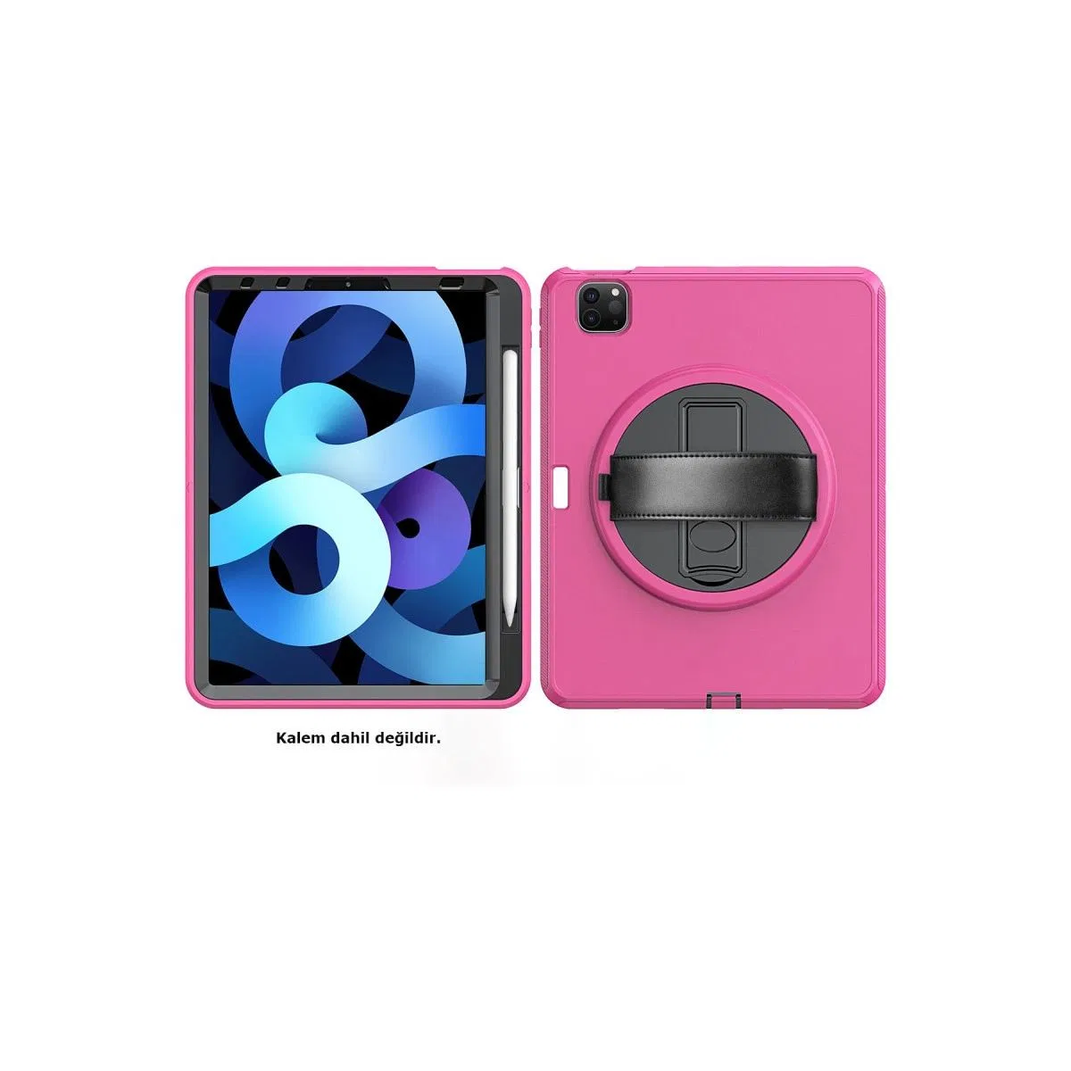 Apple İpad Pro 11 (2018) Kılıf Hand Strap Tablet Kılıfı - Pembe görsel 2