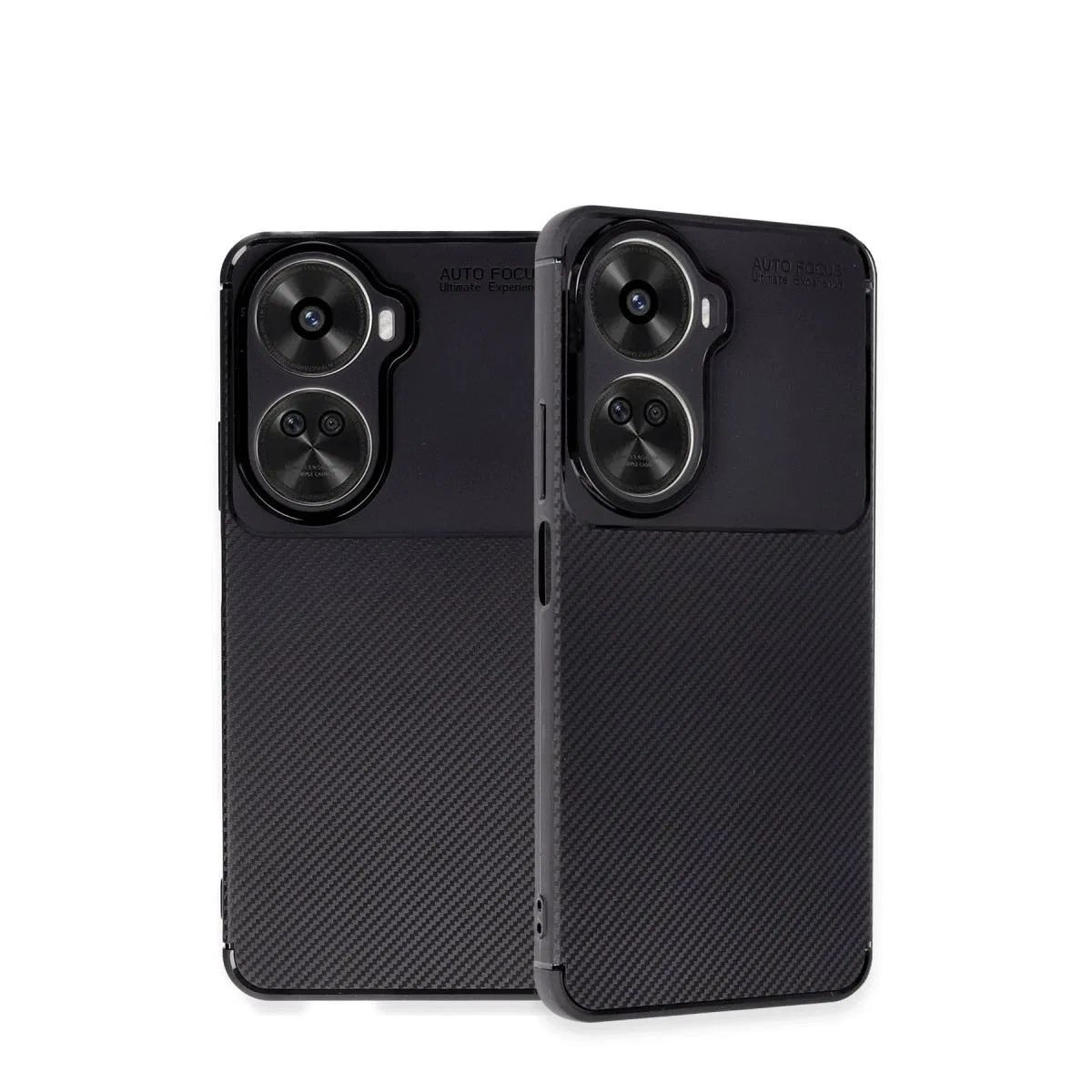 Huawei Nova 12 Se Kılıf Auto Focus Karbon Kapak - Siyah görsel 3