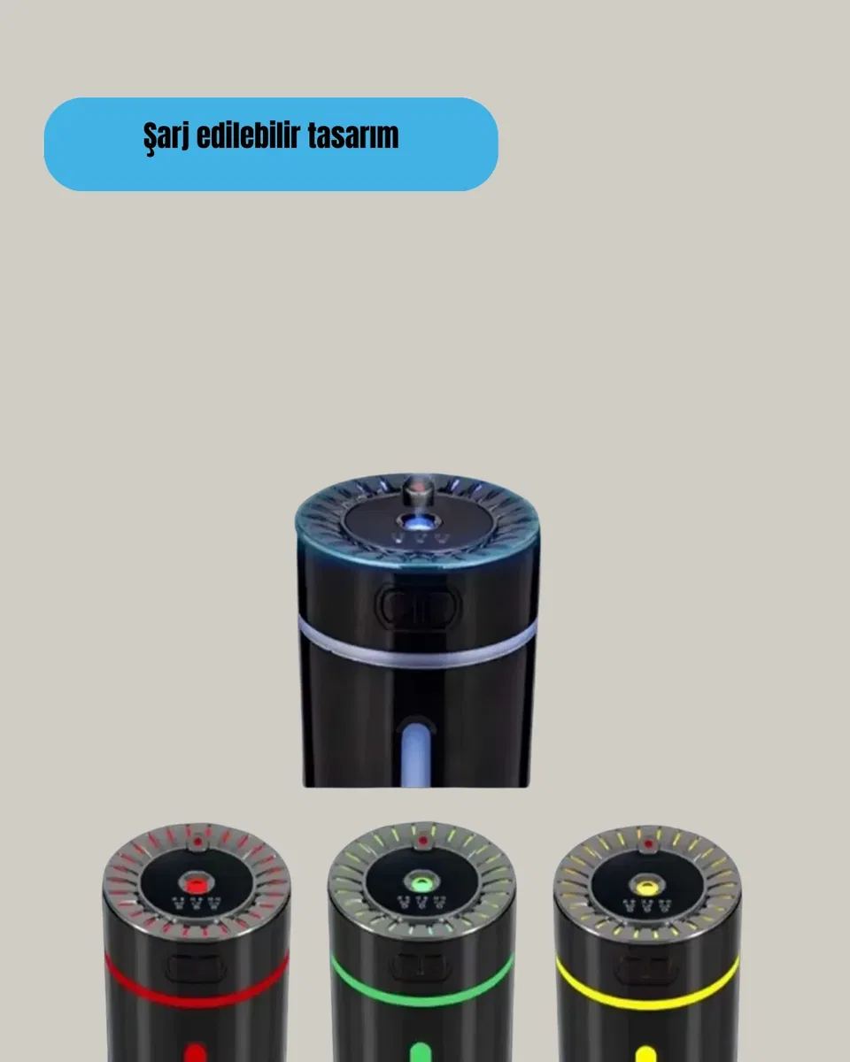 USB Bağlantılı LED’li Hava Nemlendirici Aromaterapi Buhar Difüzörü görsel 3