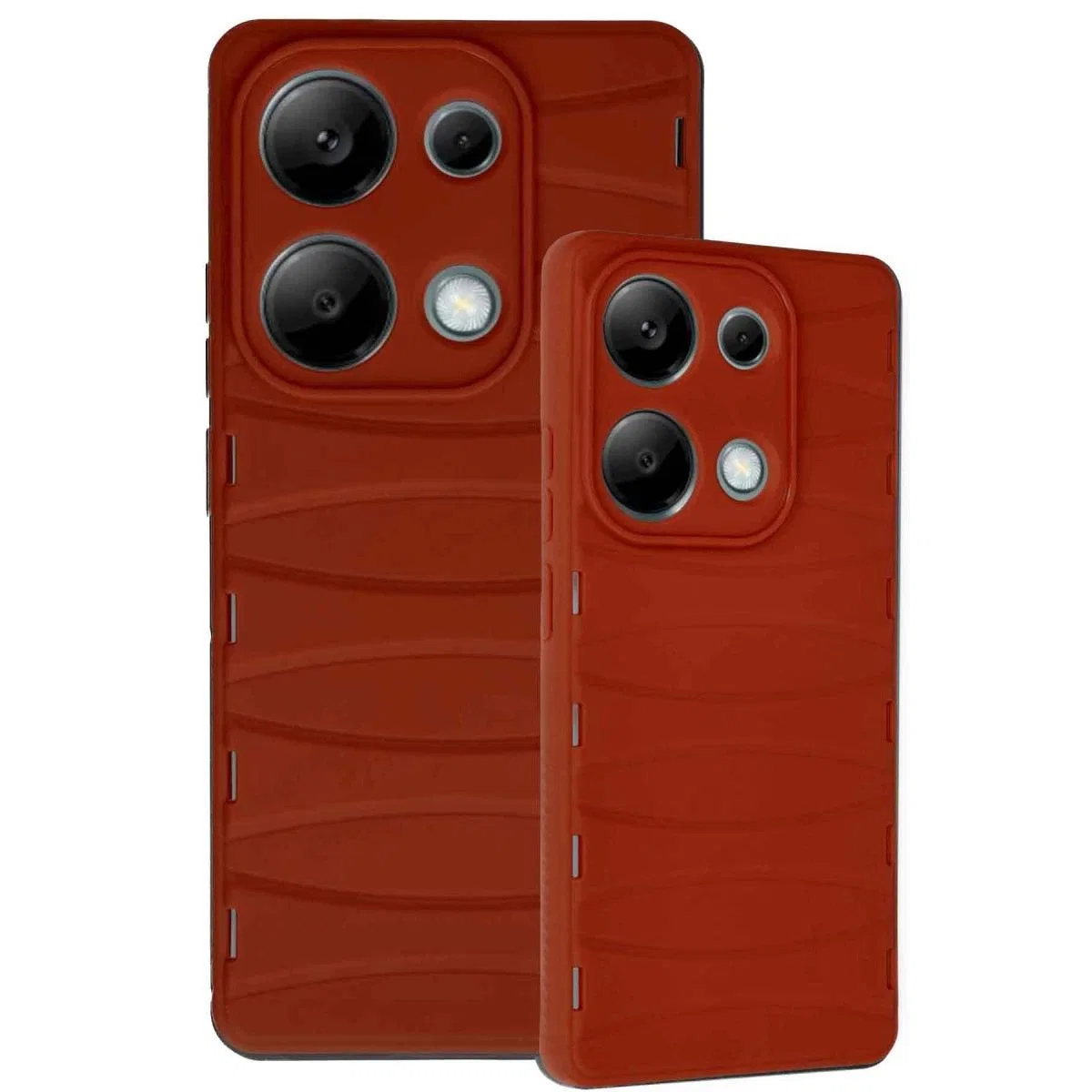 Xiaomi Redmi Note 13 Pro 4g Kılıf Bibercas Silikon Kapak - Kırmızı görsel 3