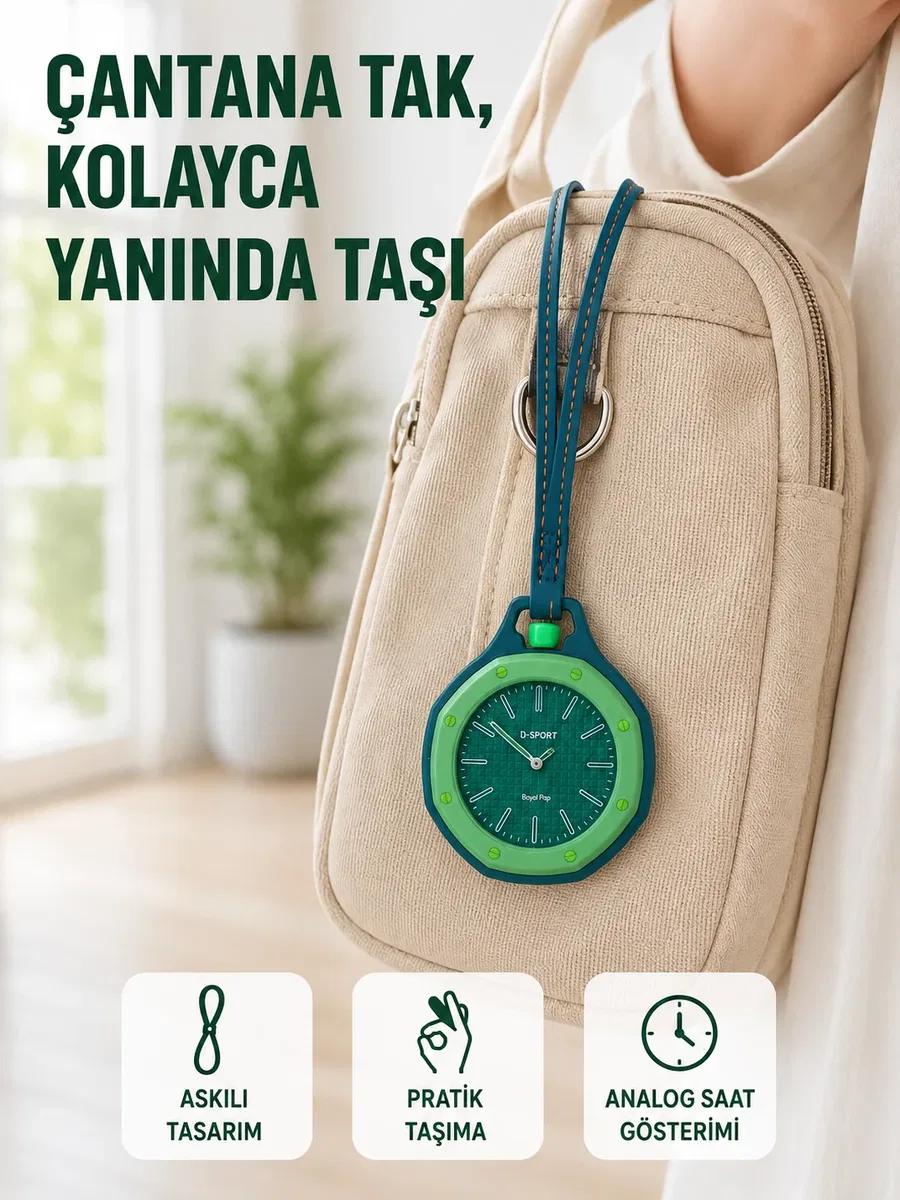 Askılı og Saat Pantolon Kemer ve Çanta Aksesuarı Yeşil
