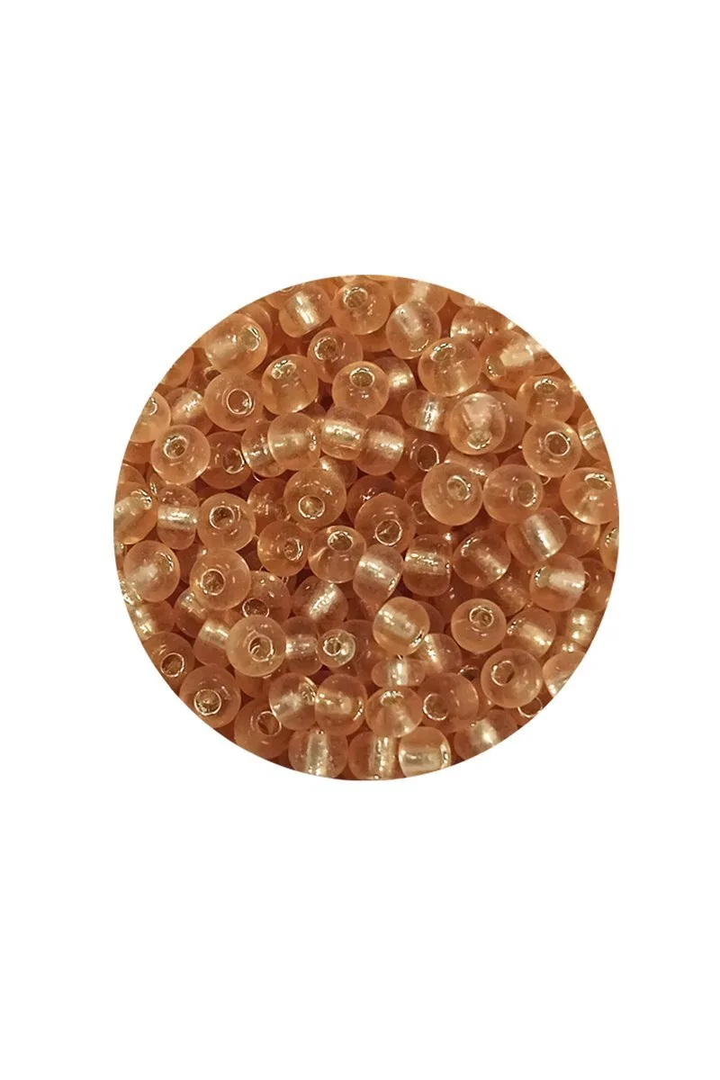Dökme Cam Kum Boncuk (8/0) 3 mm - 20 Gram - Şeffaf Bal Rengi - BNC143 görsel 2