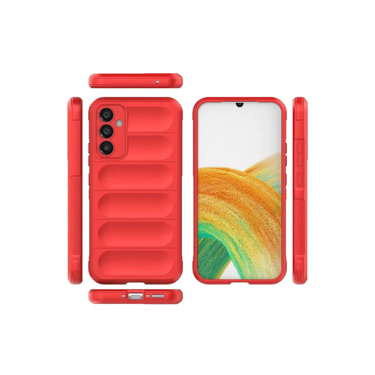 Samsung Galaxy A25 5g Kılıf Optimum Silikon - Kırmızı görsel 2
