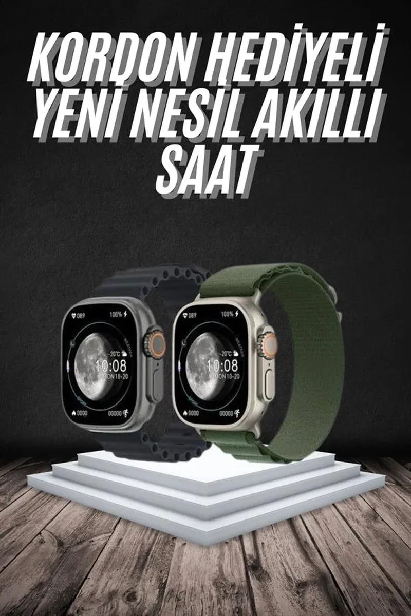 Yeni Nesil Akıllı Kol Saati Nabız Ölçer GPS Uyumlu 49 MM Kasa görsel 2