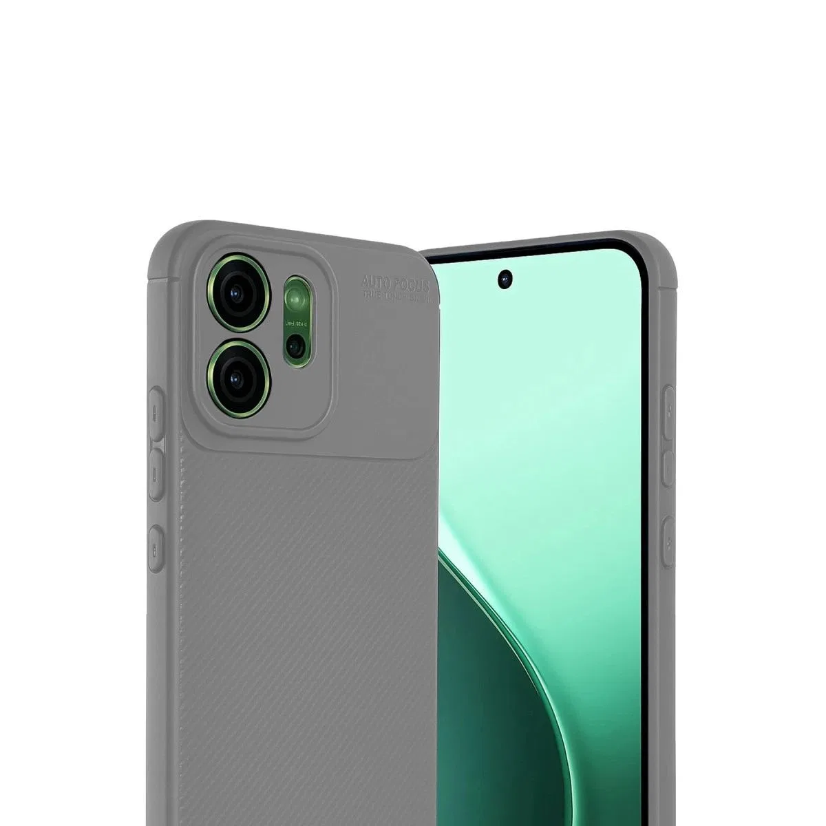 Oppo Reno 14f Auto Focus Karbon Kapak - Gri görsel 2