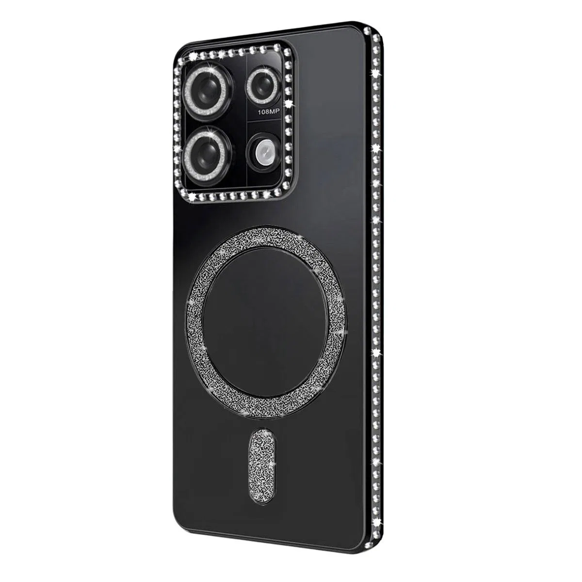 Xiaomi Redmi Note 13 Pro 4g Joke Simli Magneticsafe Kılıf - Siyah görsel 3