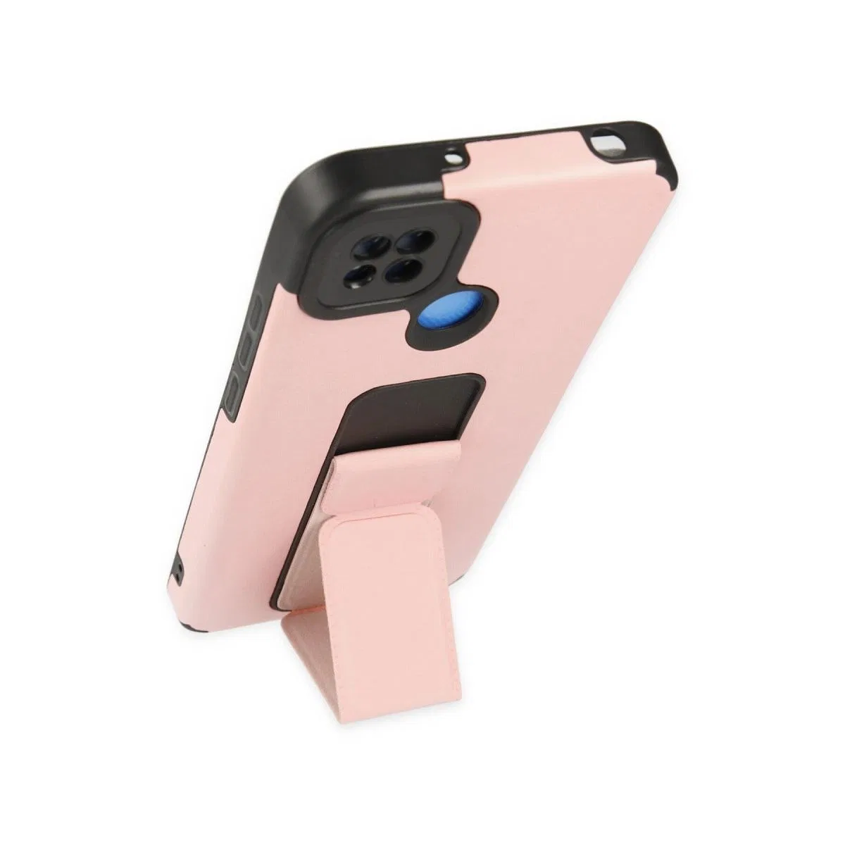 Xiaomi Redmi 9c Kılıf Mega Standlı Silikon - Pudra görsel 3