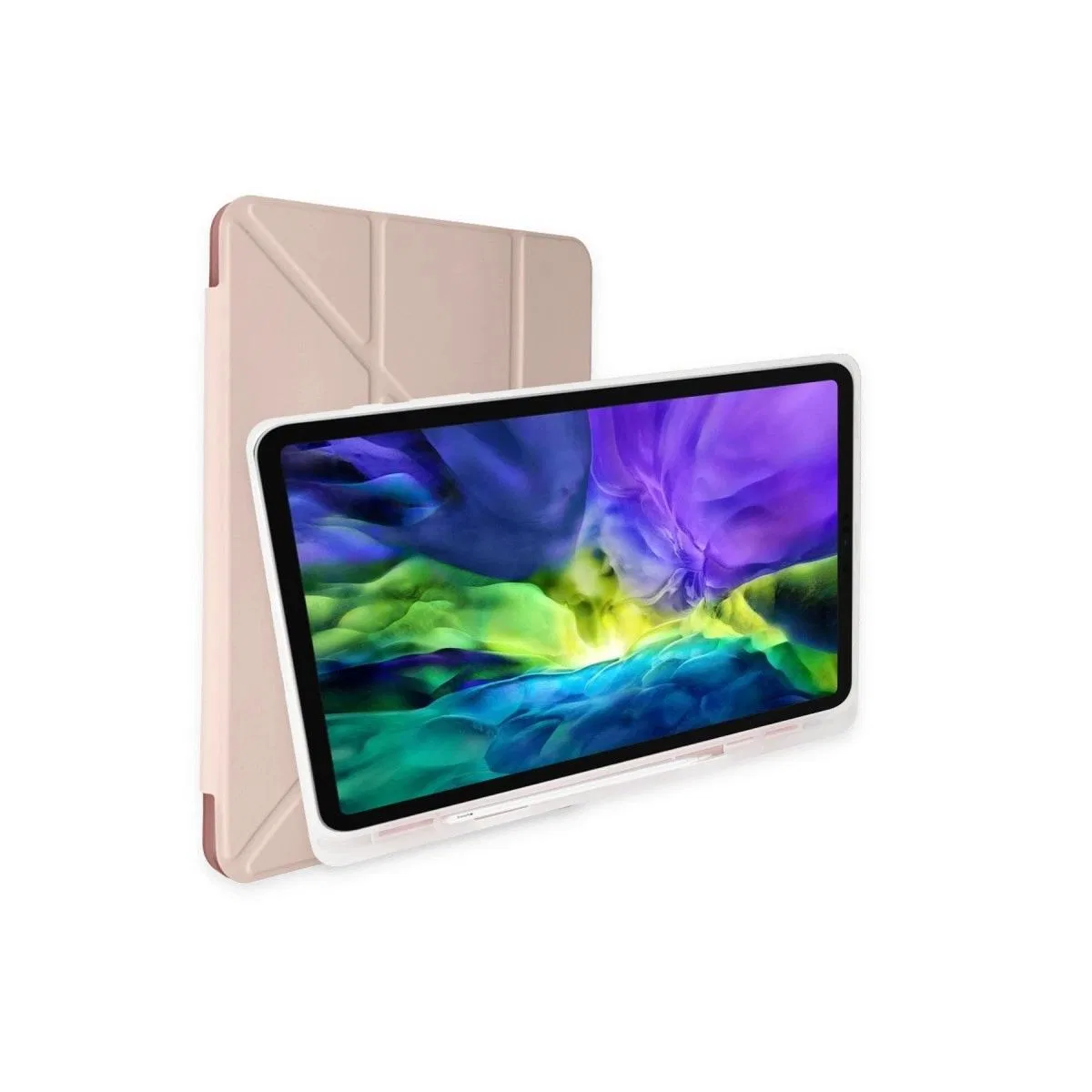 Samsung Galaxy P610 Tab S6 Lite 10. 4 Kılıf Kalemlikli Mars Tablet Kılıfı - Rose Gold