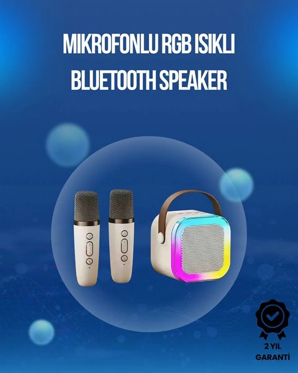 Bluetooth, Usb Ve Aux Girişli Çok Fonksiyonlu Karaoke Hoparlör