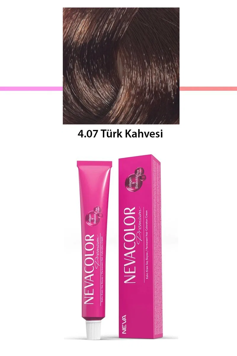Premium 4. 07 Türk Kahvesi - Kalıcı Krem Saç Boyası 50 g Tüp