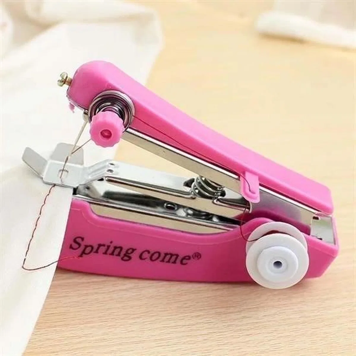 Spring Come Mini Kolay Seyehat Ve Ev Tipi El Dikiş Dikme Makinası görsel 6