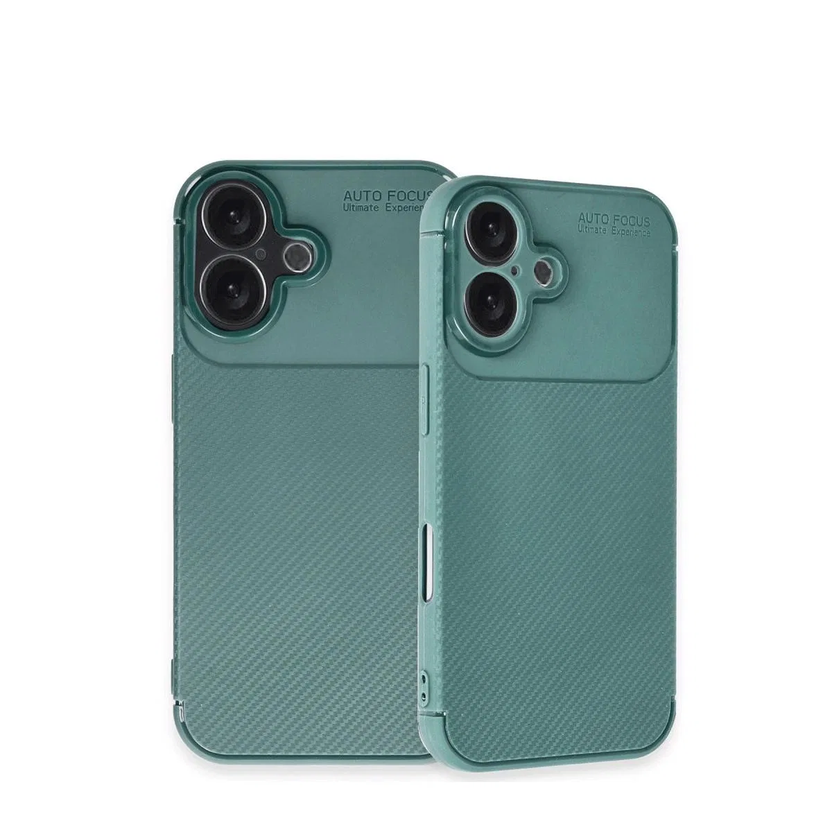 Apple İphone 16 Kılıf Auto Focus Karbon Kapak - Koyu Yeşil görsel 3