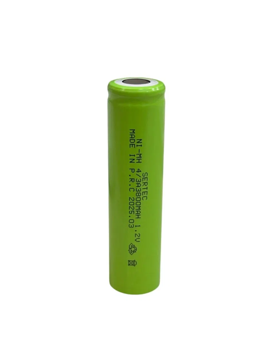 Sertec - 1. 2v 3800 Mah - 4/3a - Ni-mh Şarjlı Pil - (başsız / Flat Head)