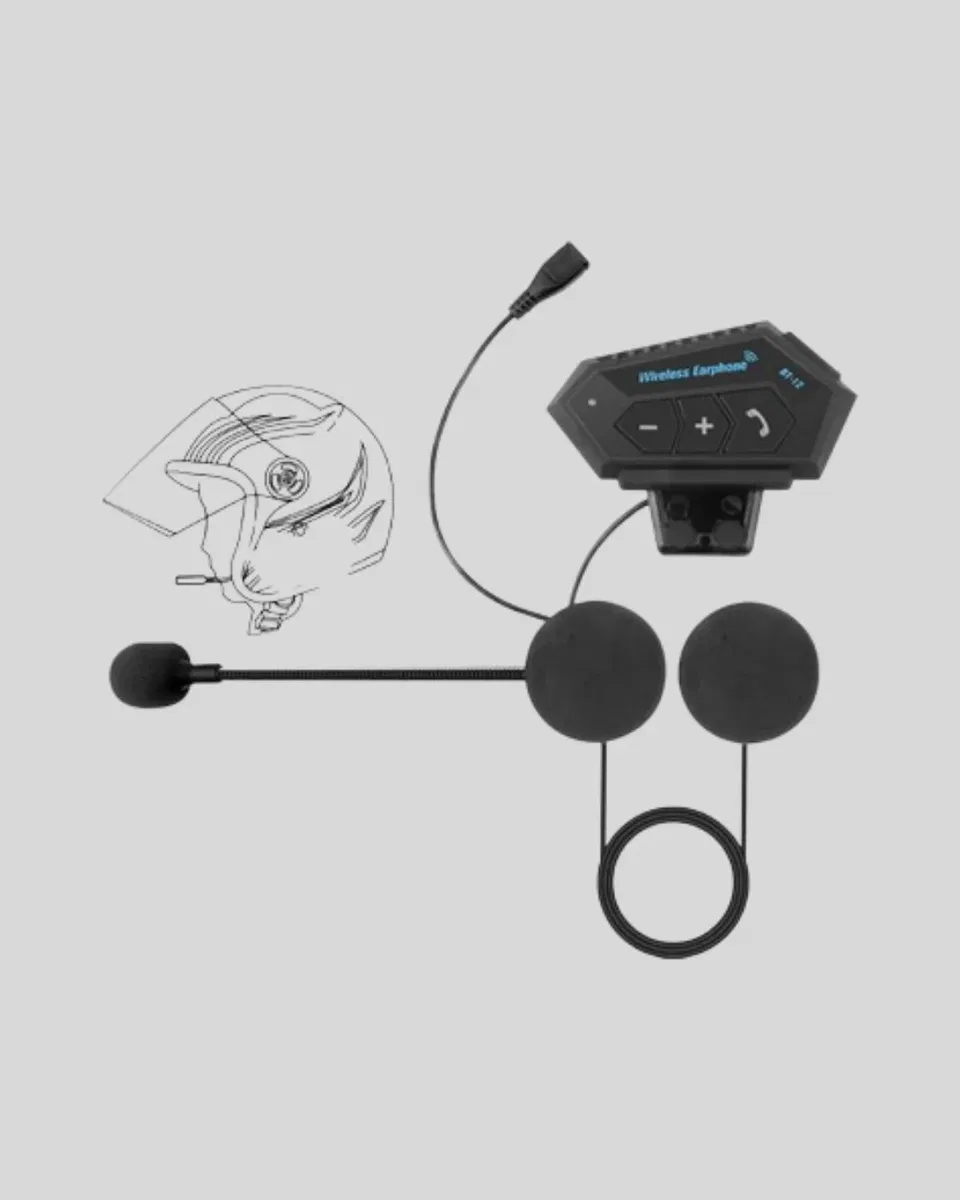BT22 Kablosuz Kask Kulaklığı – Bluetooth 5. 0, Intercom, Su Geçirmez ve Uzun Ömürlü Batarya Yeni Nesil görsel 3