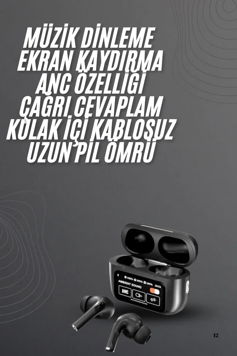 Yeni Nesil Pro Ekranlı Bluetooth Kulaklık 5. 0 Bluetooth Yeni Nesil görsel 2