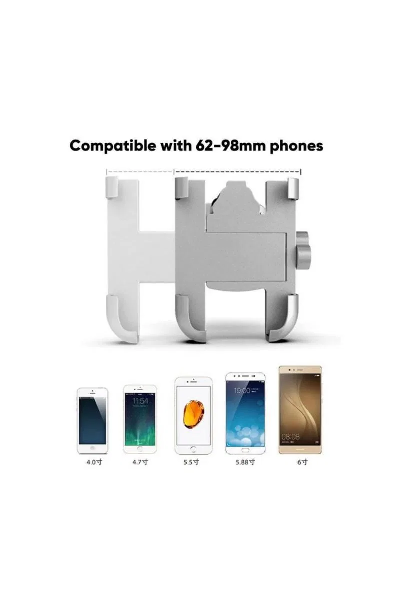 Alüminyum Gövdeli Metal Ayna Bağlantılı Motosiklet Telefon Tutucu 7 İnç Xl görsel 8
