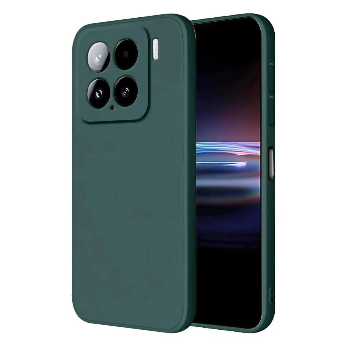 Xiaomi Mi 15 Pro Kılıf Nano İçi Kadife Silikon - Koyu Yeşil