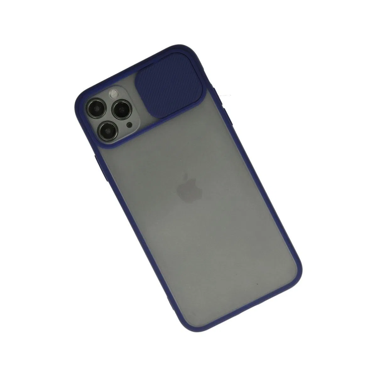Apple İphone 11 Pro Max Kılıf Palm Buzlu Kamera Sürgülü Silikon - Lacivert görsel 2