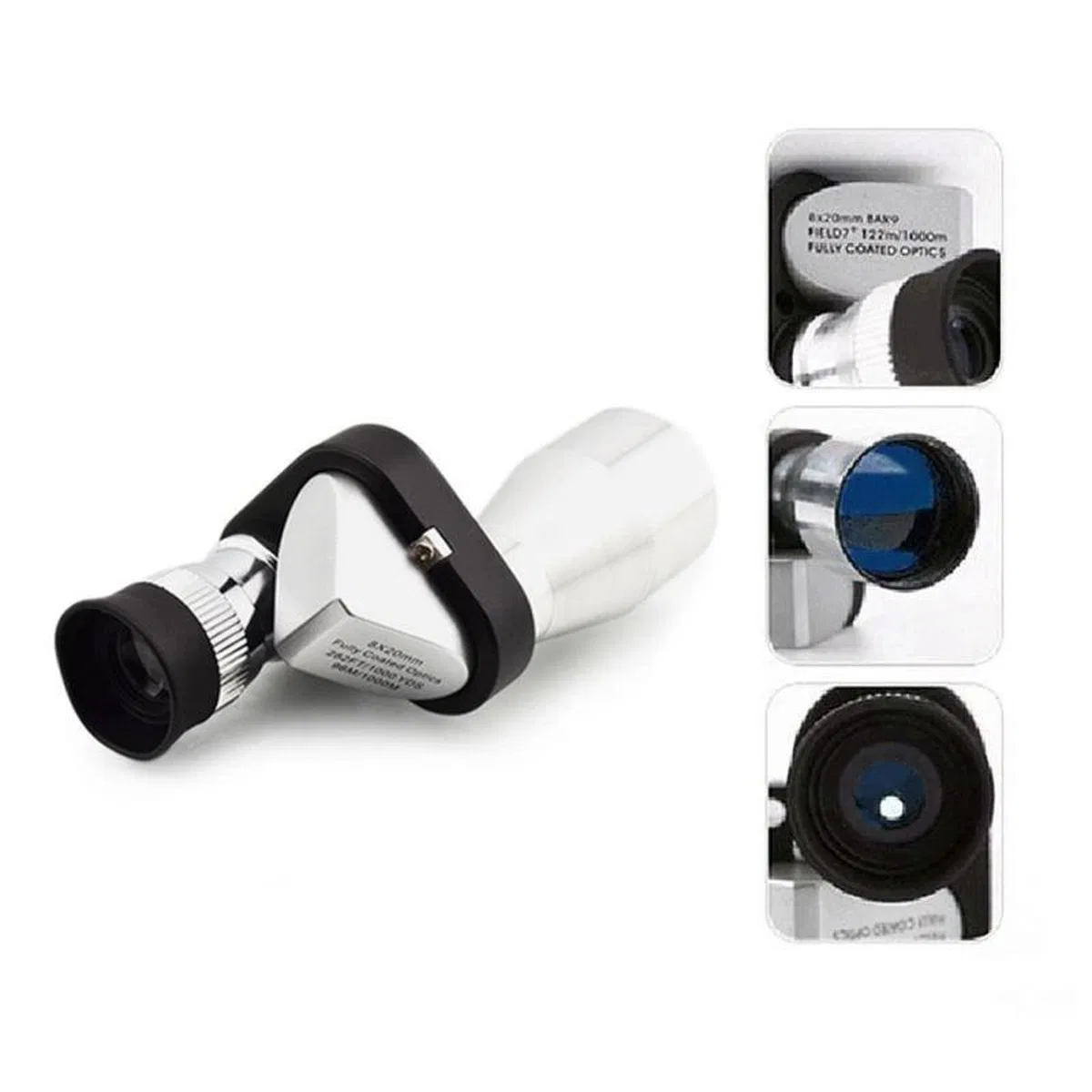 8x20 Tekli Dürbün Monoküler Mini Dürbün Kırmızı Camlı Avuç Içi Dürbünü görsel 3