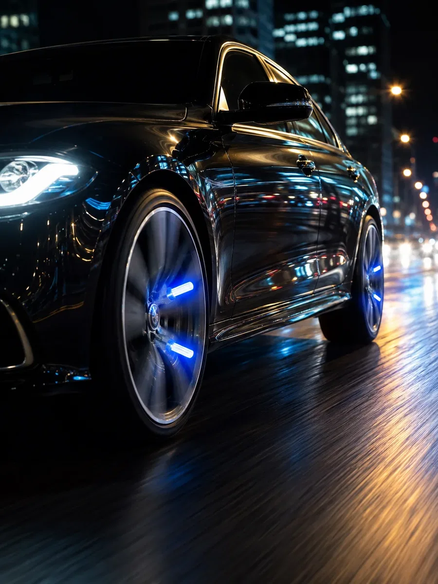 4'lü Araç Sibop LED Işığı Otomatik Açılan Lastik Işığı Seti görsel 4