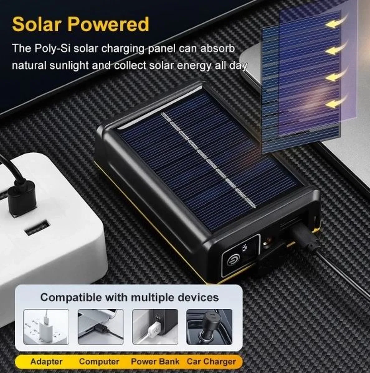F. b. ı Pro F-3003 Alüminyum Pm10-tg Led Type-c Powerbank Ve Solar Şarjlı Kamp Kafa Feneri görsel 3