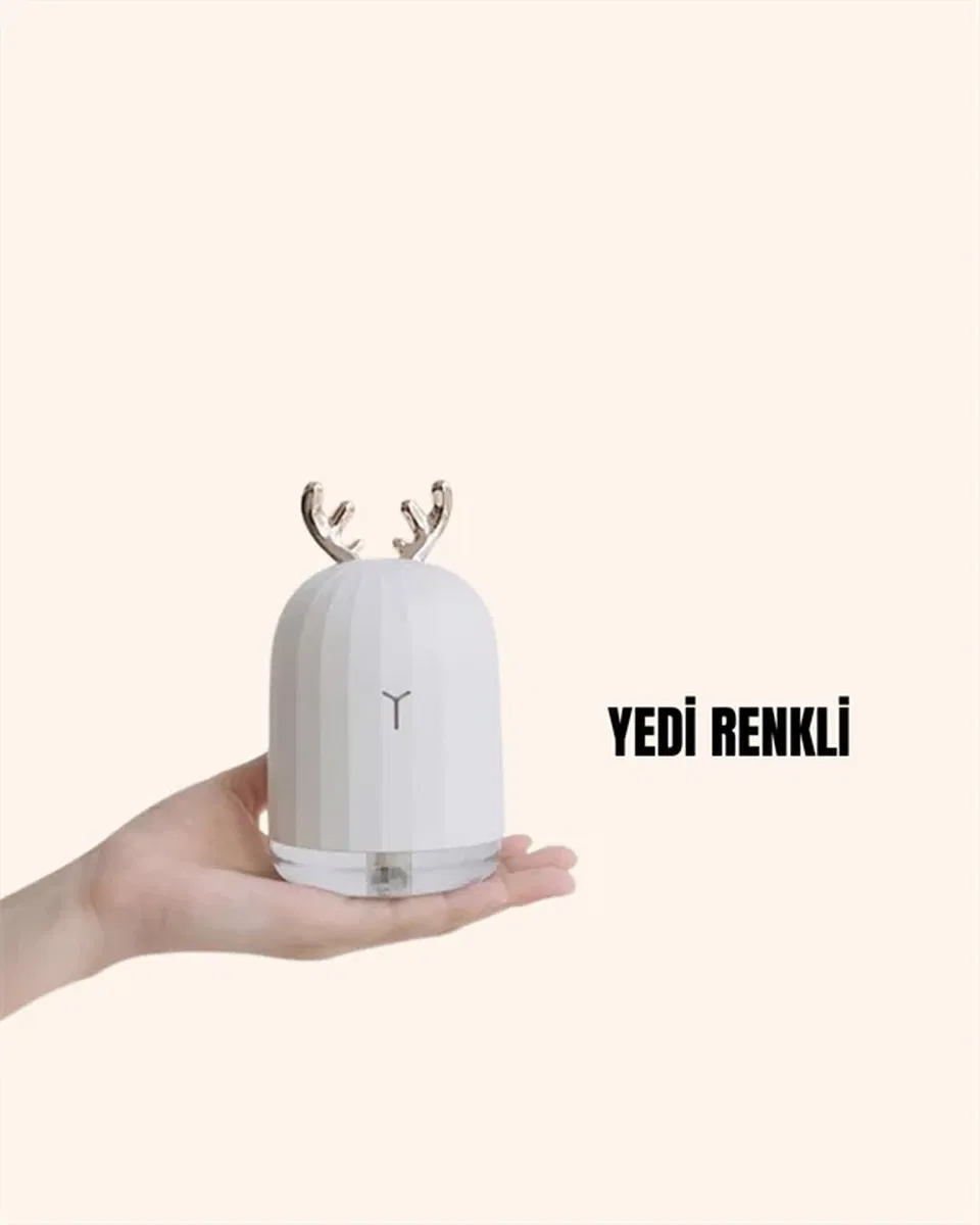 USB Şarjlı Mini USB Nemlendirici LED Işıklı Masaüstü Cihaz görsel 2