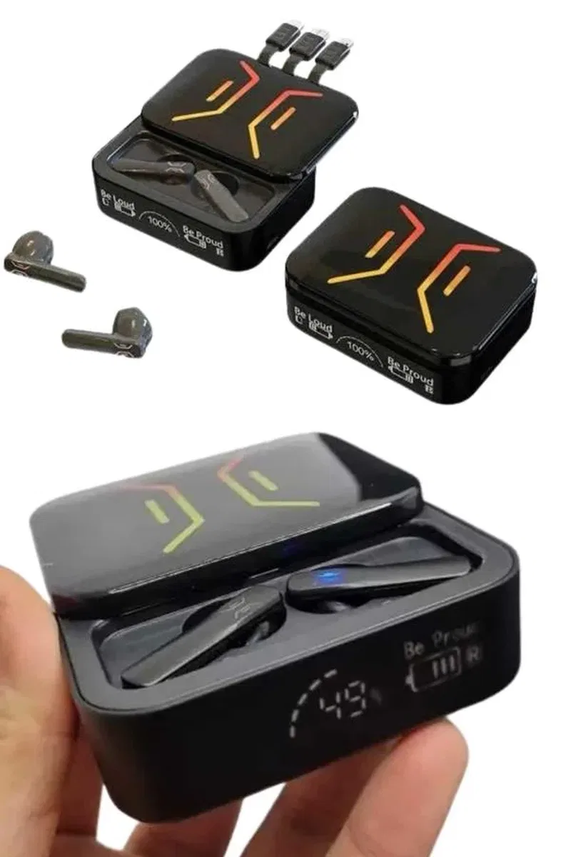 Powerbank Bluetooth Kulaklık Oyuncu Kulaklığı Yüksek Ses Kaliteli görsel 3