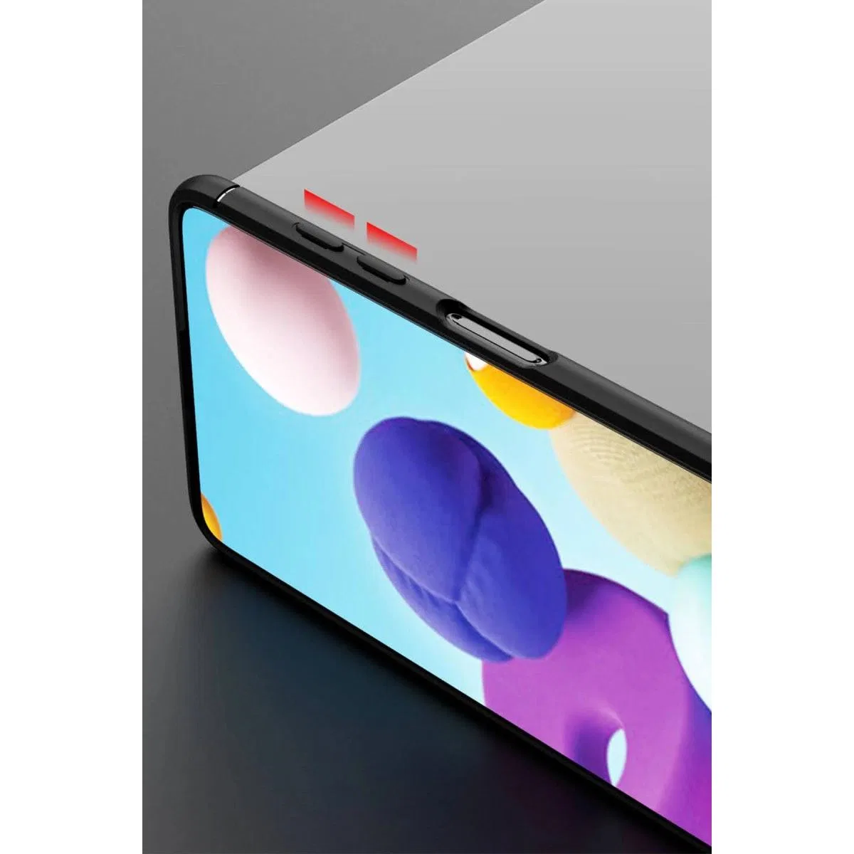 Samsung Galaxy M51 Kılıf Range Yüzüklü Silikon - Siyah-mavi görsel 7