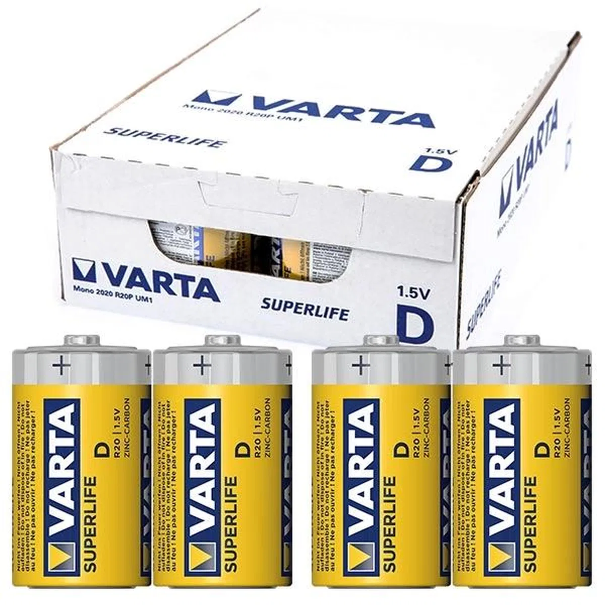Superlife Çinko Büyük D Boy Pil 24'lü Paket görsel 2
