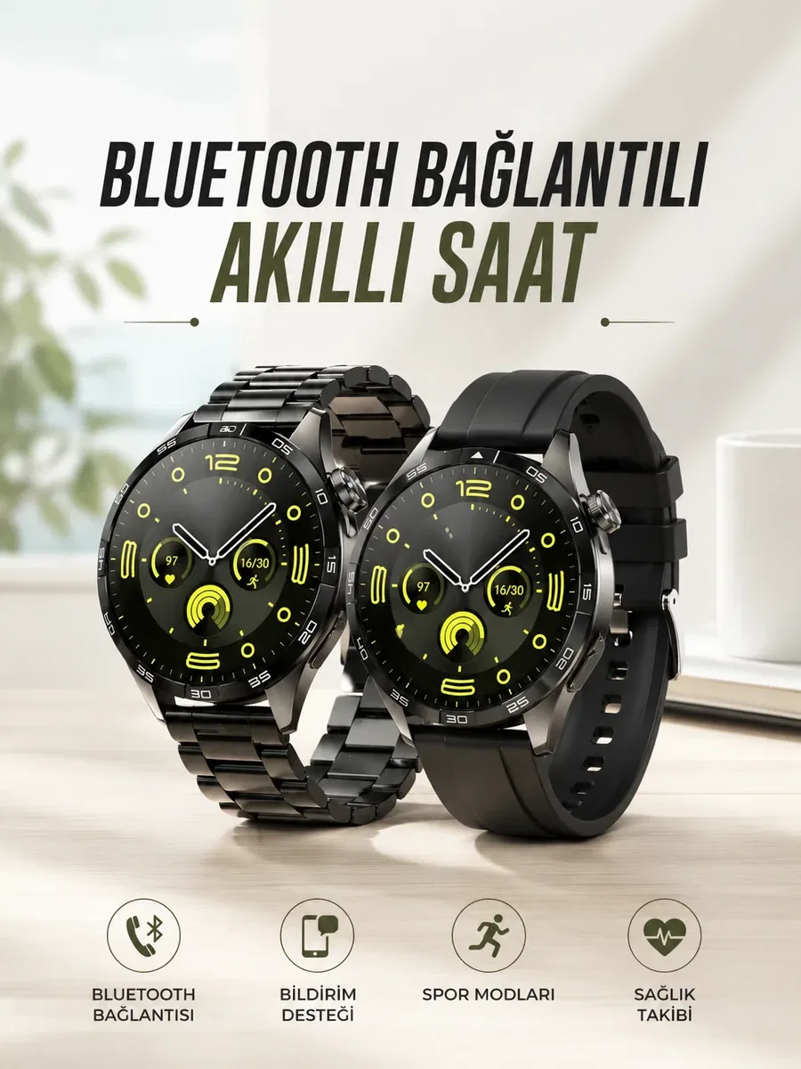 Akıllı Saat Sesli Görüşme, NFC Uyumlu, Bildirim Görme ve Uyku ve Sağlık Takibi