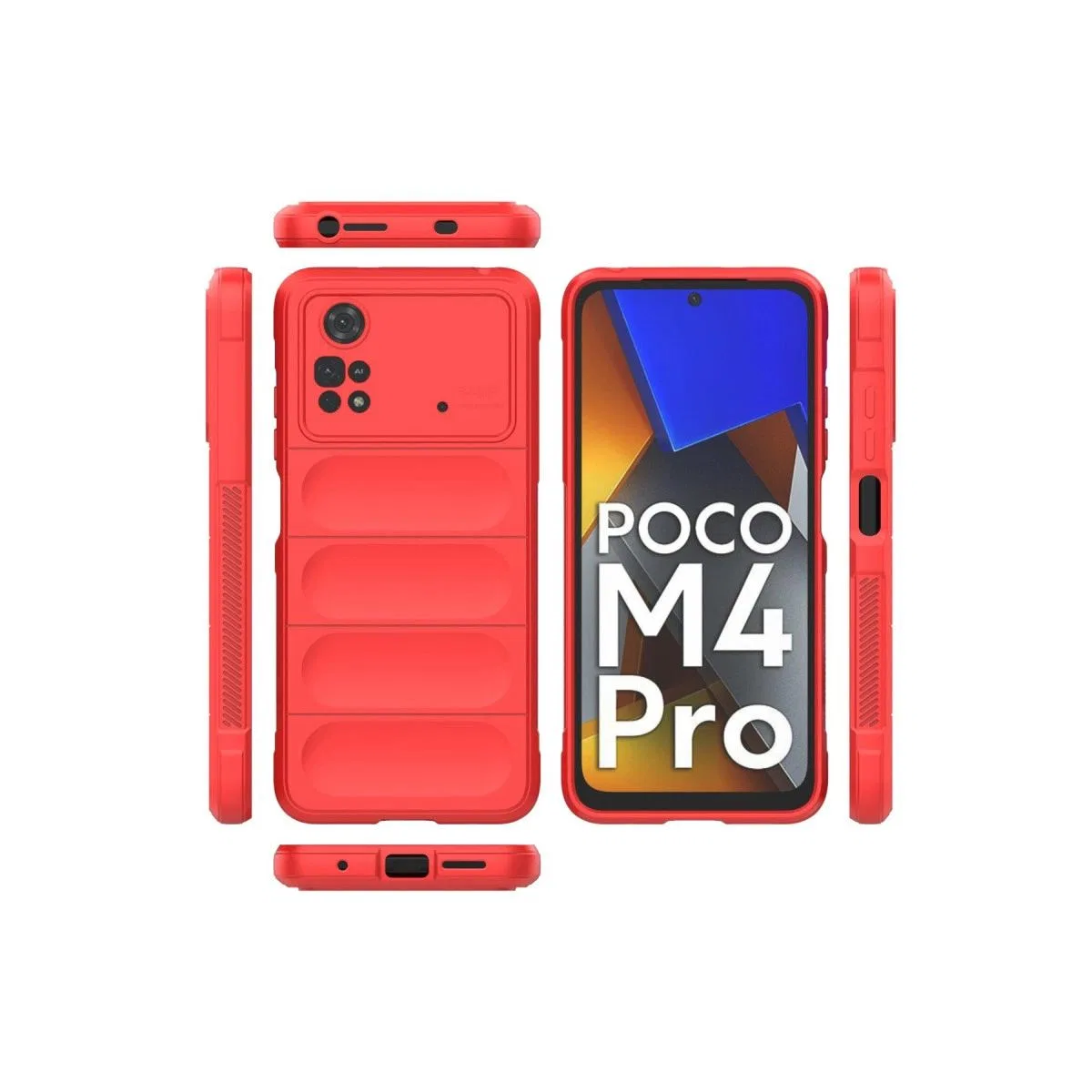 Xiaomi Poco M4 Pro 4g Kılıf Optimum Silikon - Kırmızı görsel 3